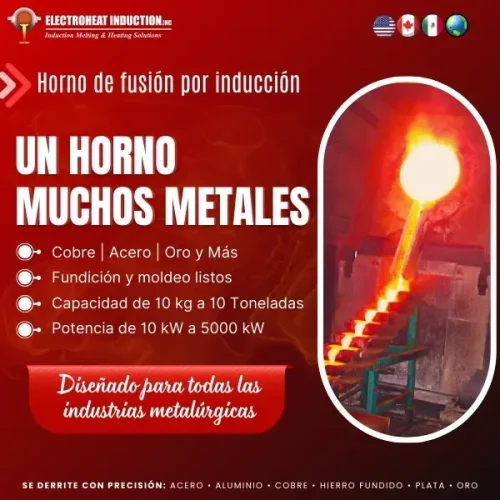 Versatilidad de hornos de inducción para fundir diversos metales